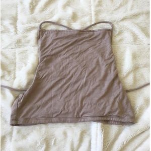 H:ours Madeline Crop Top in Taupe